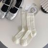 Calcetines calcetines de tubo miu calcetines apilados para dama lazo oscuro verano delgados transpirables lindos calcetines dulces
