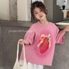 Tutu Elefantinho Roupas Infantis Manga Curta 2026 Verão Nova Estampa Divertida Camiseta de Algodão Infantil Solta Confortável Top