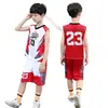 Conjunto de Regata de Verão para Meninos 2024 Novo Uniforme de Basquete de Verão para Crianças Mais Velhas, Roupas Infantis Tendência Estilosas e Bonitas de Secagem Rápida