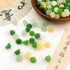 Nuevo broche de acacia de esmalte de color jade imitación chino, hoja de loto, mariposa mixta al por mayor, accesorios de joyería DIY al por mayor