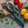 Juego de Cuchillos de Cocina de Acero Negro, Incluye Tabla de Cortar, Cuchillo de Acero Negro, Cuchillo para Frutas y Combinación de Tabla de Cortar para Dormitorio