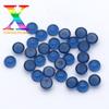 FUENTE precio de fábrica al por mayor piedra de vidrio azul plana redonda lisa de 3 mm a 12 mm piedra desnuda terminada con calidad estable