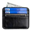 Portatarjetas de Piel Genuina Bolsa para Identificación Capa Superior Anti-magnética Logo de Piel de Vaca En stock Ultradelgado Múltiples Tarjetas Bolsa para Tarjetas Transfronteriza para Hombres y Mujeres