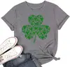 Calle. Camiseta Base Cómoda de Verano Casual de Manga Corta Trendy de Comercio Exterior para el Día de San Patricio