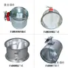 Válvula de Control de Volumen de Aire Manual Hierro Blanco Galvanizado Válvula de Aire Redonda de Enchufe Válvula Mariposa para Conducto de Ventilación 304 Metabo
