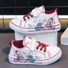 Zapatillas Deportivas Nuevas de Estilo Coreano para Niños Primavera y Otoño, Zapatos de Lona para Niños, Zapatos Casuales Versátiles de Dibujos Animados para Niñas, Zapatos de Tela de Moda