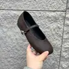 Sapatos Mary Jane Planos Estilo Retrô para Mulheres, Lançamento Primavera 2026 Mocassins de Couro Macio com Bico Redondo e Fivela