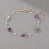Fabricantes de accesorios de personalidad femenina de joyería nueva de Europa y Estados Unidos, suministro directo de pulseras de lentejuelas con cuentas de cristal de color y perlas de piedra