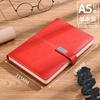 Libreta de aprendizaje para oficina de negocios, cosida, cuero, metal, hebilla cuadrada, caja de regalo, regalo, logotipo personalizado