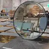 Producción de fábrica espejo de aleación de aluminio redondo marco de ingeniería dormitorio espejo LED 3 colores espejo de maquillaje espejo de baño de hotel