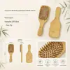 Fornecimento Direto da Fábrica Pente de Bambu com Almofada de Ar Pente de Cabeça Grande de Bambu Pente de Bambu Novo Pente de Bambu com Bolsa de Ar para Alisar a Cabeça e Massagem