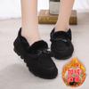 Zapatos Planos Nuevos de Tela de Felpa Cálida Antideslizantes Viejos Beijing Plus Frijol para Mujer Zapatos de Algodón Zapatos de Piel de Invierno Suela Gruesa Suave para Mujer