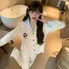 Pijama para Mujer Más Vendido 2026 Nuevo Primavera, Otoño e Invierno Algodón Nube Manga Larga Delgado Dibujos Animados Lindo Conjunto de Ropa de Casa