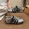 Zapatillas casuales de mujer con cordones y punta redonda, nuevas de verano 2026, zapatillas deportivas casuales blancas de suela plana, versátiles