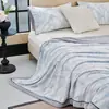 Nueva manta de terciopelo de leche jacquard de doble capa con borde grande para el hogar y la oficina, multifuncional, ultrasuave, engrosada y cálida