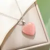 Amor transfronteiriço popular europeu e americano pingente de pedra luminosa amigos simples moda vidro luminoso clavícula corrente pingente