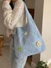 Nuevo bolso de lana para mujer, bolso de punto, bolso vintage tejido, bolso bandolera exterior con nicho de flores, bolso de hombro combinable