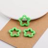 Estrela de Cinco Pontas Acrílica Perfurada Colorida de 30mm DIY Feito à Mão Pingente Miçangas Material para Joias Acessórios