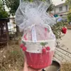 Canasta de Mano Arcoíris Regalo de Regreso Luna Llena del Bebé Año Viejo Banquete de los Cien Días de los Niños Regalo de Acompañamiento Caja de Regalo de Cumpleaños Tejida