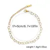 Novo design transfronteiriço em aço inoxidável, pulseira ajustável simples em fio plano em forma de coração, joia versátil em aço titânio banhado a vácuo em ouro 18K