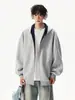 Sudadera retro de peso pesado estilo americano, corte cuadrado para hombre, prenda exterior de otoño con bloques de color y patchwork, chaqueta con capucha deportiva para jóvenes