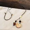 Nuevo Collar Colgante de Bellota Estilo Chino para Mujer, Cadena para Clavícula Tejida Estilo Antiguo Inspirado en el Zen, Cadena Versátil Retro de Personalidad de Nicho para Suéter
