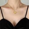 Collar de Perlas de Agua Dulce Irregulares Estilo Simple Frío Japonés y Coreano Regalo Mejor Amiga para Niñas Acero Titanio Dorado