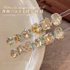 Decoraciones K9 para manicura con pedrería en forma de huevo de paloma color champán, de alta gama, sin base, pedrería grande tipo azúcar helado, lujo ligero, bolas de pedrería para manicura hechas a mano