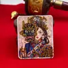 Nuevo núcleo de pintura Thangka de oro hecho a mano Zakilam pintura de vida pasada y presente estudio madre verde explosiones