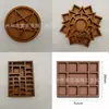 Bandeja de Almacenamiento Dividida de Madera, Caja de Almacenamiento para Cartas de Tarot y Hierbas de Cristal, Bandeja para Ceremonias de Altar, Múltiples Especificaciones Disponibles