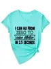 Puedo Ir de Cero a Amazon Ebay Sitio Independiente Moda Casual Camiseta de Manga Corta con Cuello en V para Mujer