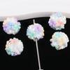 Zircón Mariposa Ramo de Flores Bola Taladro Bola Desgaste Cuentas Agujero Recto DIY Accesorios para Llavero de Teléfono Móvil Collar