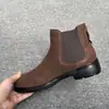 Botines Chelsea para Hombre BORBOTIE 2026 Primavera/Otoño Nuevos EZ Casual de Negocios Botines de Tobillo de Piel Genuina Pulida Hechos a Mano