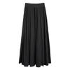 Nova Saia Longa Versátil Elegante Drapeada Casual de Cintura Alta Linha A Preta de Verão de Yohji Yamamoto para Mulheres