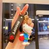 Llavero creativo de dibujos animados lindo Snoopy cachorro Charlie llavero para hombre y mujer bolso colgante pequeño regalo al por mayor