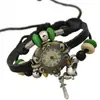 Relojes Retro de Exportación Europea y Americana al por Mayor Relojes Nuevos con Pulsera de Cuero al por Mayor Relojes para Hombres y Mujeres Relojes para Estudiantes
