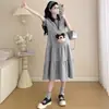 Vestido de Verão para Gestante 5 Novos Estilos para Mamães Grávidas Gola Polo Francesa Vestido Longo Vestido de Verão para Gestante Outros
