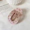 Nueva colección de pinzas de abulón con diseños florales y de lunares, pinzas de tiburón versátiles para el uso diario en la parte posterior de la cabeza, pinzas de garra ovaladas retro que no dejan marcas en la cabeza