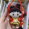 Muñeca de Monstruo de Tres Ojos Colgante de Lana Colgante Tejido a Mano Producto Terminado Muñeca de Ganchillo Hecha a Mano Colgante de Ganchillo Producto Terminado