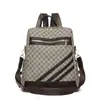Mochila transfronteriza para mujer, bolsa de PU con superficie suave, nueva, simple, a la moda, gran capacidad, mochila retro europea y americana, bolsa antirrobo para estudiantes