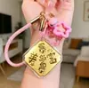 Llavero de Oro Puro 999, Princesa del Tesoro, Colgante de Buena Fortuna, Amuleto, Regalo, Admite Personalización al por Mayor