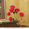 Leyouyi Flor de Rosa Individual de 7 Cabezas Decoración de Pared de Rosas para el Hogar Decoración de Salón de Bodas Exportación Exportación Flor Artificial