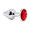 Tapón anal de metal con forma de fresa, masturbador anal SM para hombres y mujeres, tapón anal de flirteo alternativo, juguetes sexuales para adultos, una pieza, envío directo
