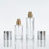 Suministro de Botellas de Perfume de Fondo Grueso de 30 ml, Botellas con Atomizador de Presión Recargables, Botellas de Vidrio Vacías para Cosméticos, Capacidad Pequeña y Portátiles