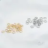 Anillo Abierto de Acero de Titanio de Doble Capa que No se Desvanece Anillo Doble Anticaída de Acero Inoxidable Anillo de Conexión de Cadena Hecho a Mano DIY Accesorios de Acabado