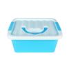 Caja de Almacenamiento Cuadrada Portátil con Tapa de Cara Sonriente, Detergente para Ropa, Cubo de Almacenamiento para Bolas de Lavado, Juguete para Niños