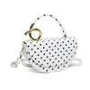 Bolso de Mano de Moda Transfronterizo de Lunares, Bolso Tote Pequeño Exquisito para el Trabajo, Bolso Cruzado Caja Retro de Diseño de Nicho