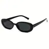 Gafas de sol ovaladas retro para mujer, gafas de sol ovaladas pequeñas, gafas retro negras y rojas, gafas de protección para mujer