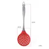 Acero Inoxidable 304 Mango Hueco Juego de Utensilios de Cocina de Silicona Espátula Antiadherente Cuchara para Sopa Espátula para Frituras de Hojuelas Utensilios de Cocina Juego de Cuatro Piezas