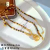 Ni Xin Hecho a Mano Alta Retención de Color Diamantes Tachonados Brillante Bolsita Colgante Calabaza Ojo de Tigre de la Fortuna Cadena para Suéter Nuevo Estilo Chino